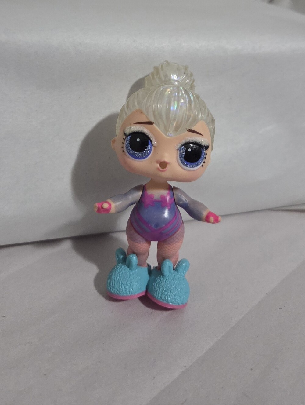 LOL Surprise Doll - Iridescent White Hair with Blue Slippers